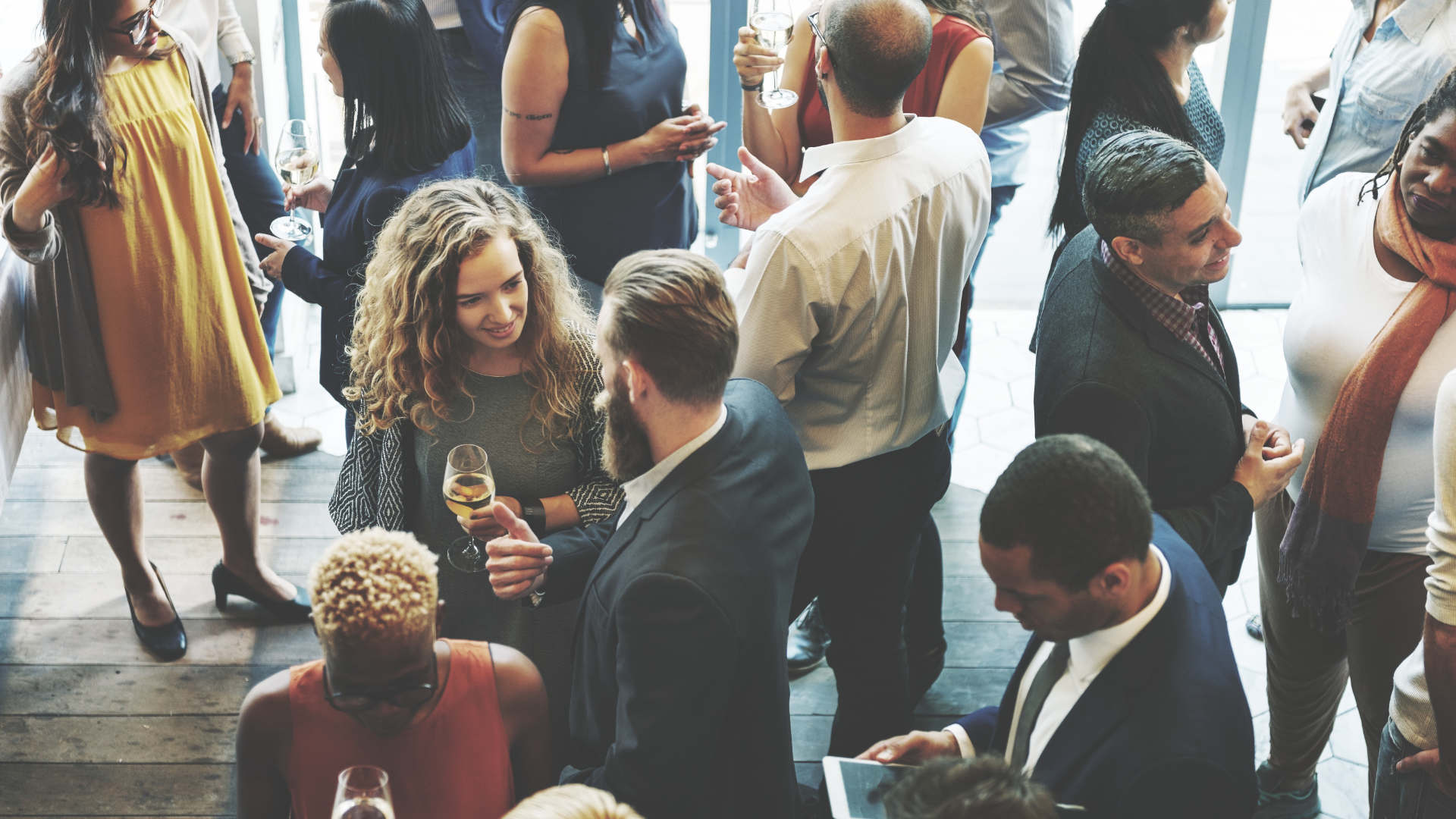 Diverse group of business people having a meetup